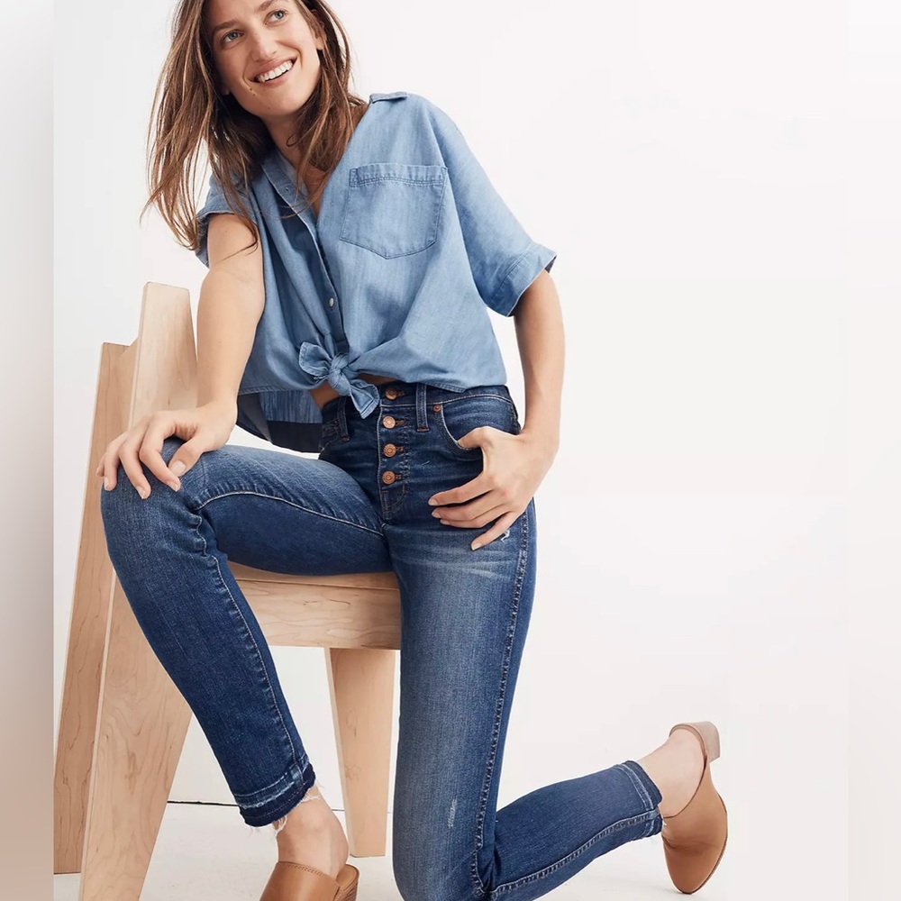 Madewell Jeans | High Rise Skinny | Drop hem edition | Size 25